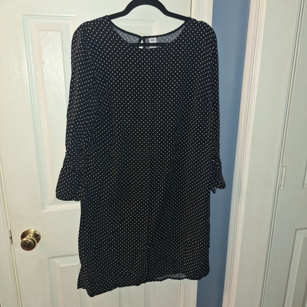 Old Navy Black Polka Dot Women's Dress